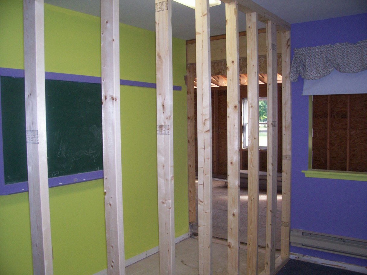 Framing new hallway