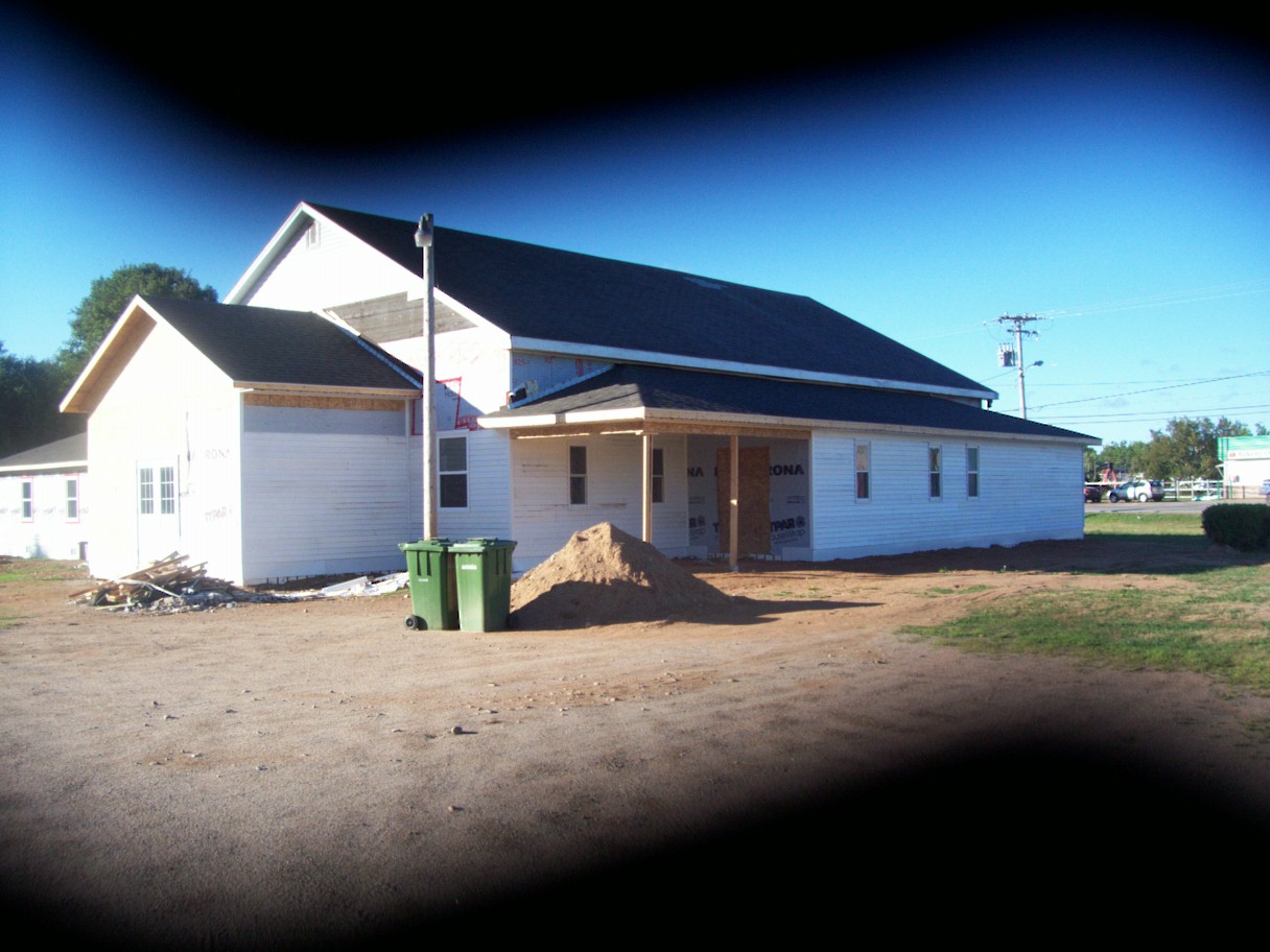 Siding put on the New Front Addition