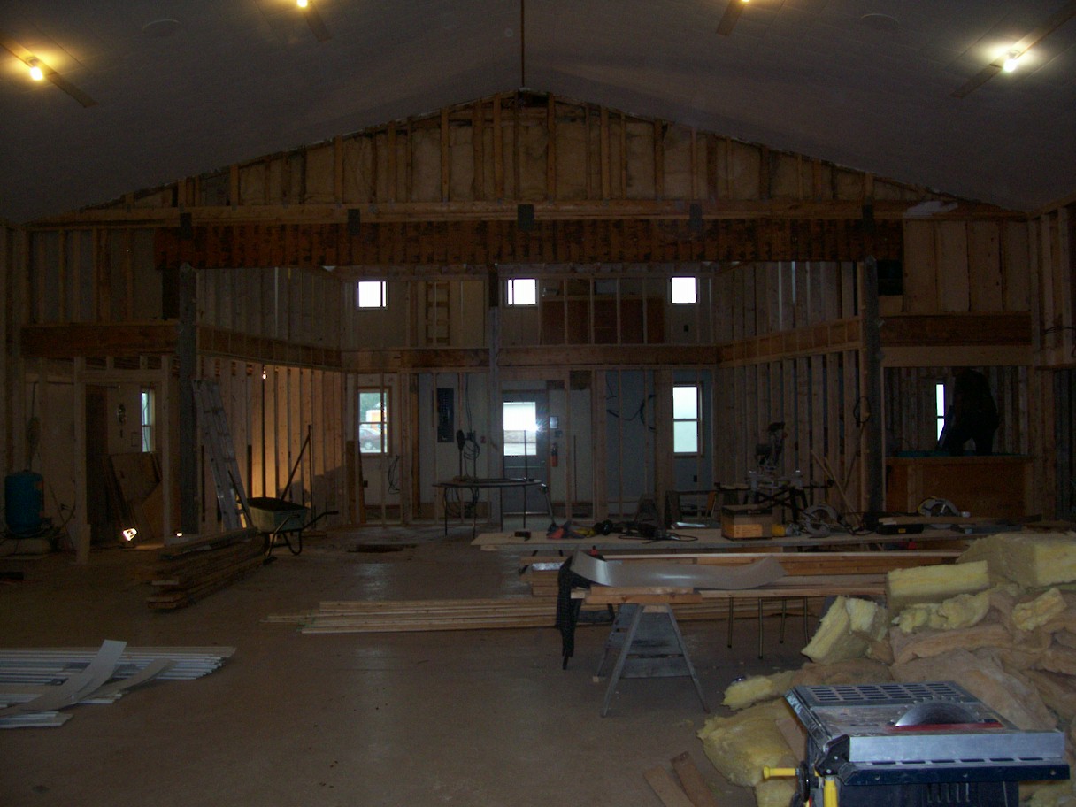 Old Walls Removed New Choir Area Framed