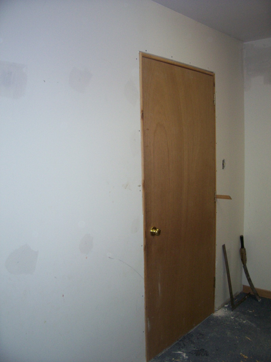 Installing doors.