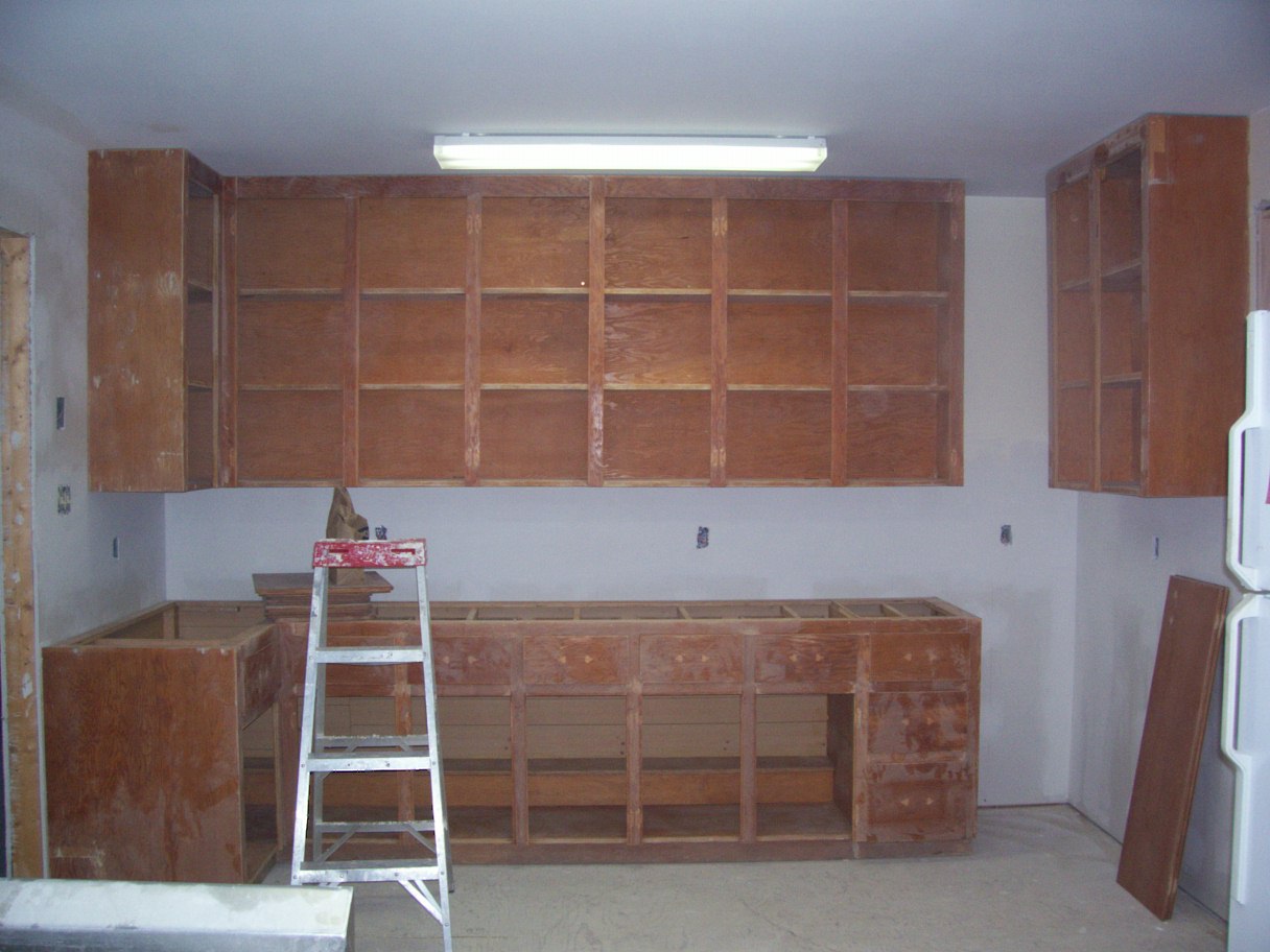 Kitchen cabinets installed and almost ready to paint.